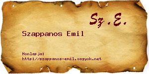 Szappanos Emil névjegykártya