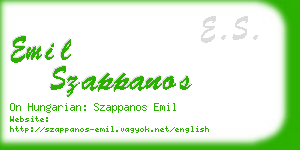 emil szappanos business card